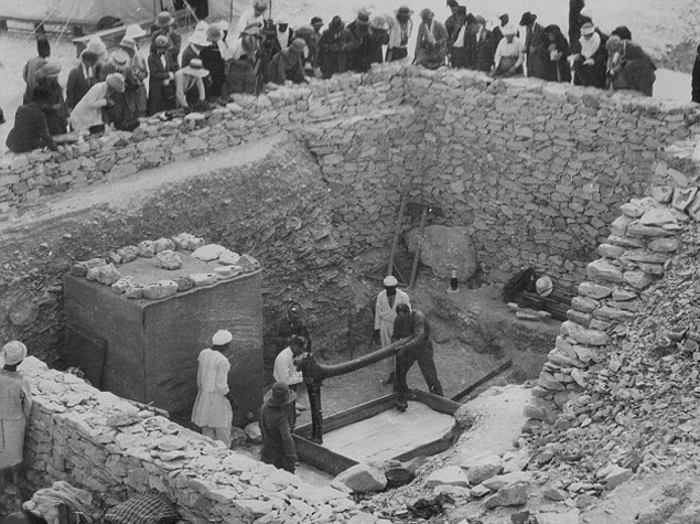 Гробница Тутанхамона в 1922 году.