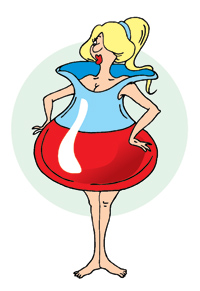 Девушка с фигурой графина вина