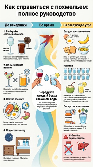 Как справиться с похмельем