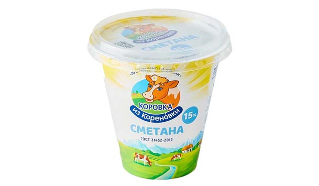 Сметана 15% «Коровка из Кореновки»