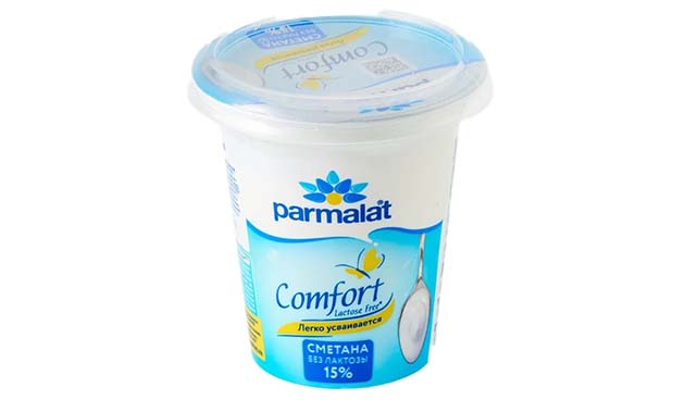 Сметана безлактозная 15% Parmalat