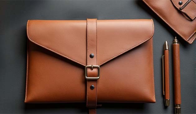 Кожаная папка для документов