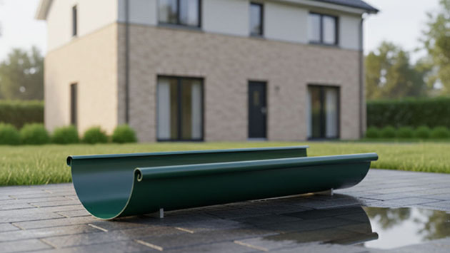 Алюмоцинковые водостоки. Фото: Павел Громов / Нейросеть