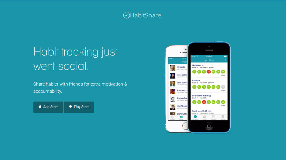 Скриншот сайта habitshareapp