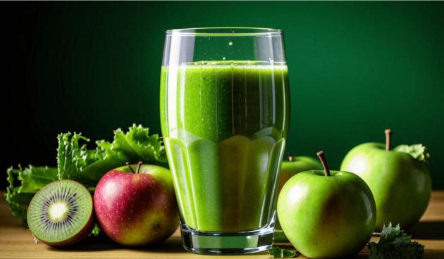 Смузи из сельдерея, яблок и киви