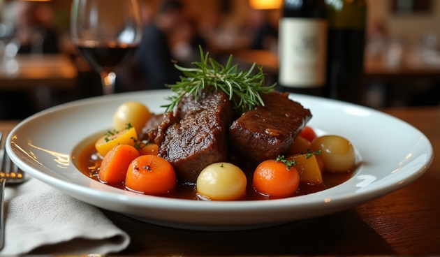 Тушеная говядина с овощами