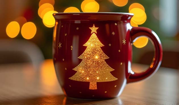 Кружка с аппликацией