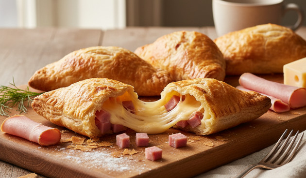 Пирожки с ветчиной и сыром