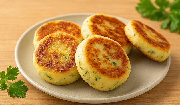 Сырники со сладким перцем и кинзой