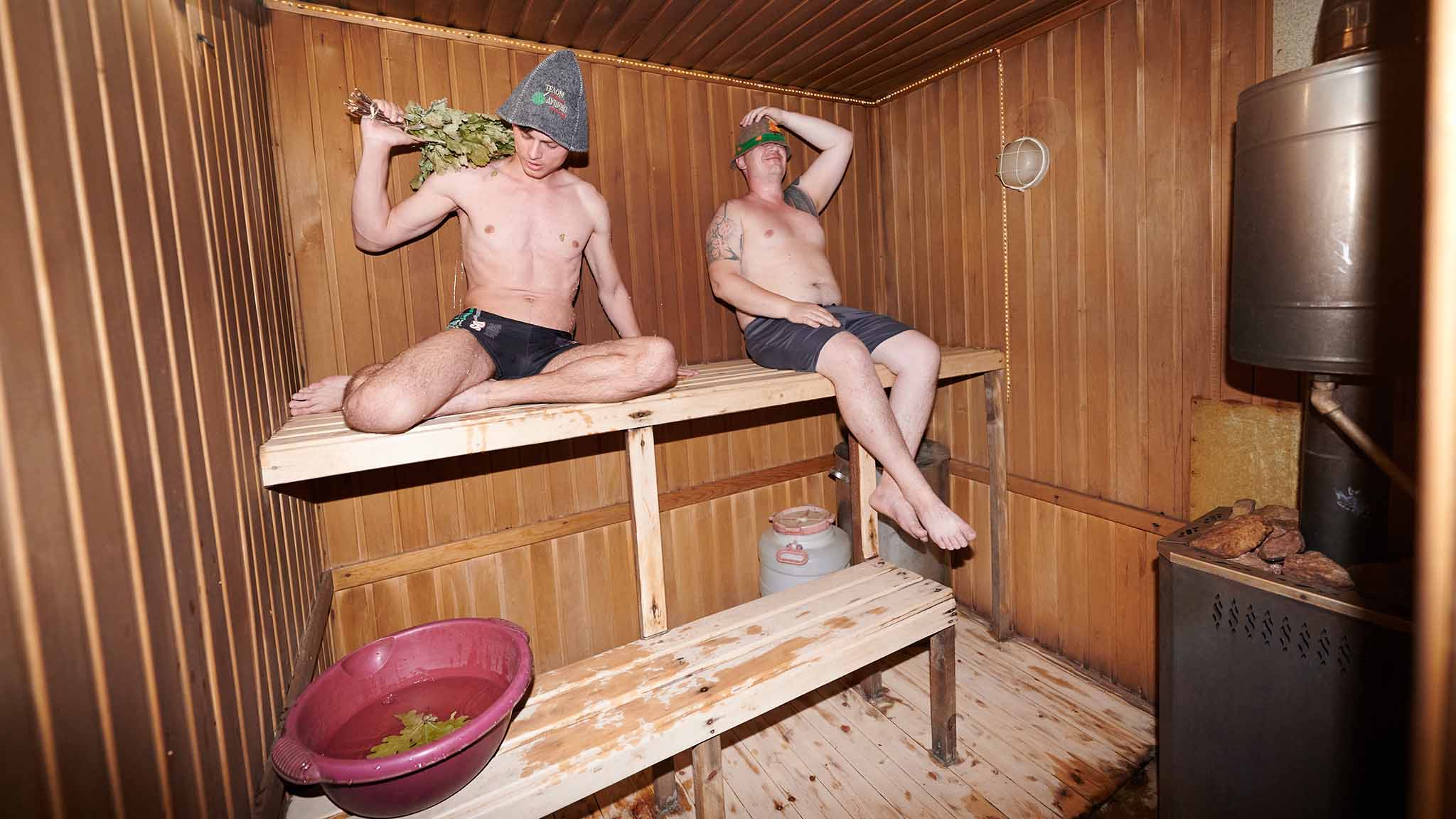в бане