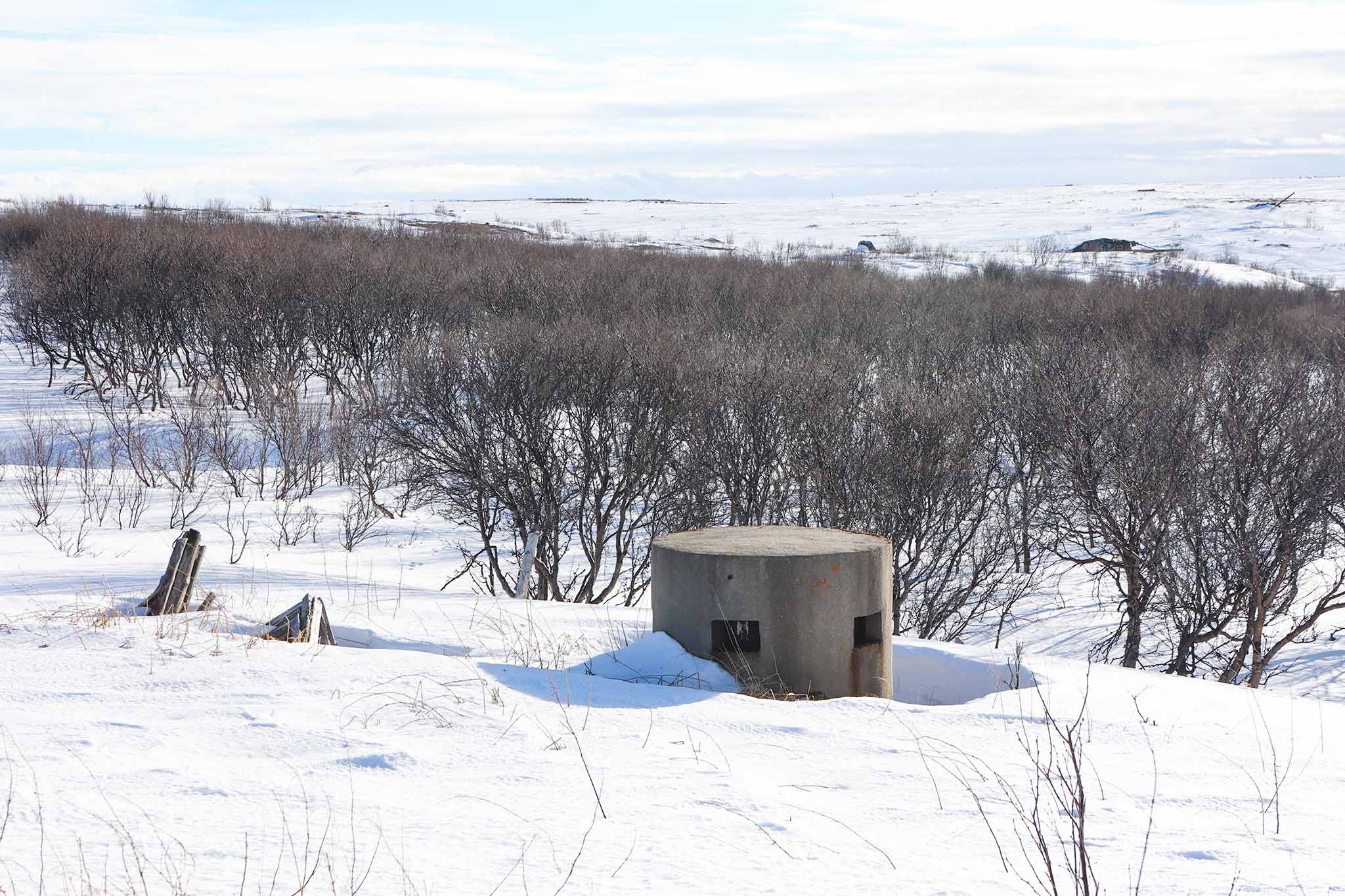 Всюду встречаются доты, наши и довоенные финские.
