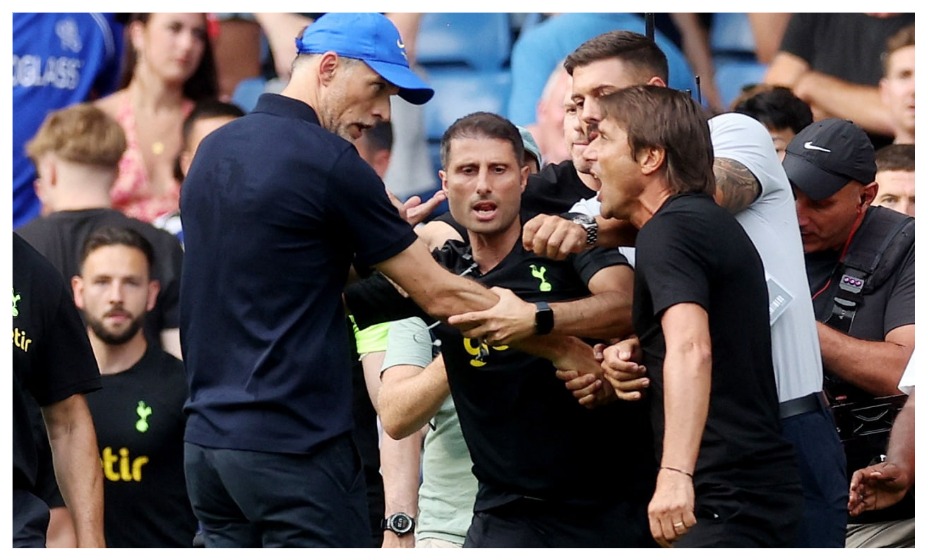 Антонио Конте (Справа) и Томас Тухель (в кепке) дали огня в матче АПЛ. Фото: Global Look Press