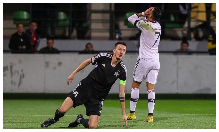 Роналду забил свой первый гол в сезоне «Шерифу» в ЛЕ. Фото: Global Look Press