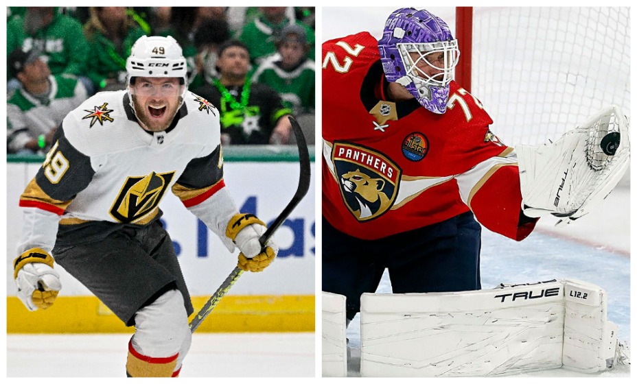В финале Кубка Стэнли-2023 сыграют два россиянина – Иван Барбашев (слева) и Сергей Бобровский. Фото: Reuters