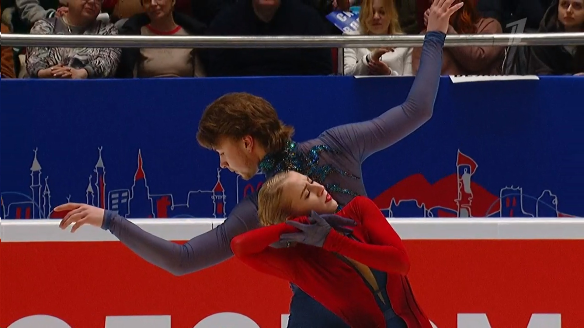 Екатерина Миронова и Евгений Устенко. Фото: стоп-кадр прямого эфира 