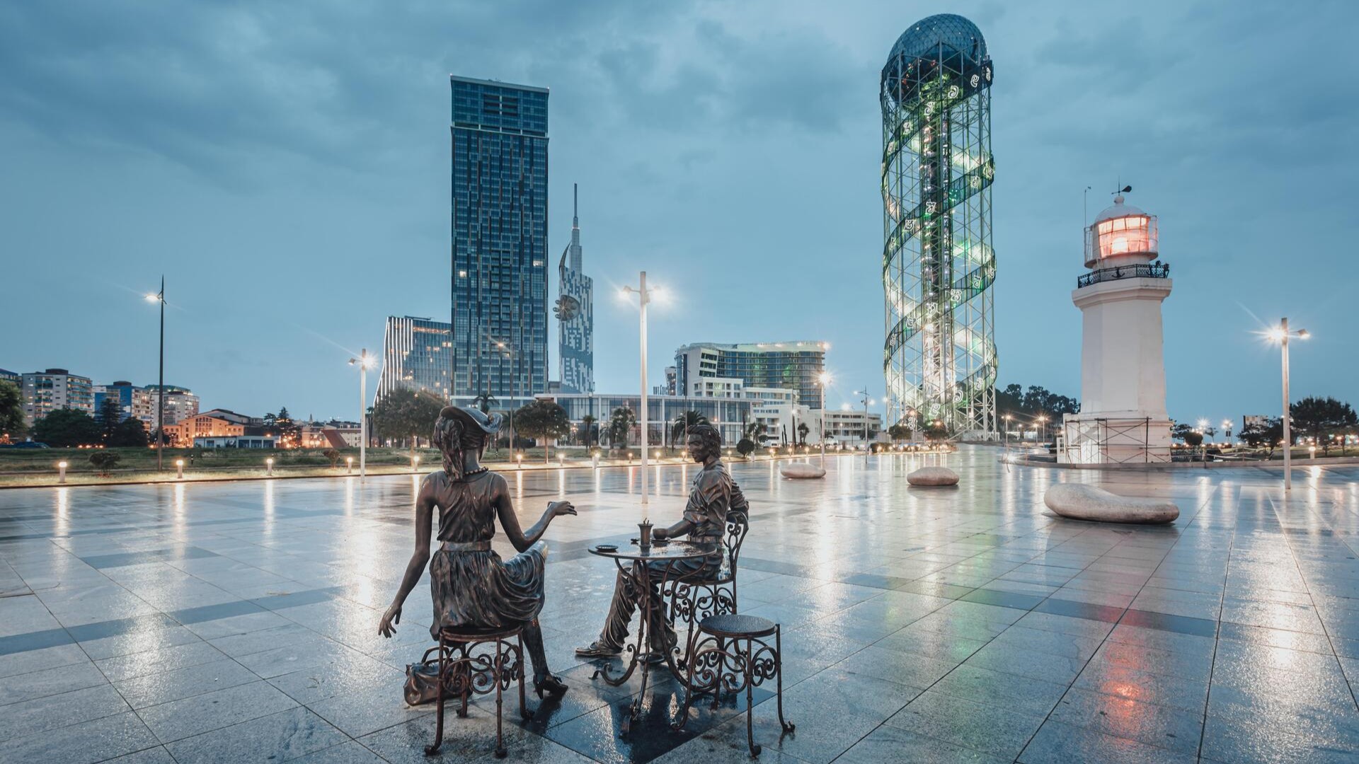 Вид на город Аджария, Батуми, Грузия.