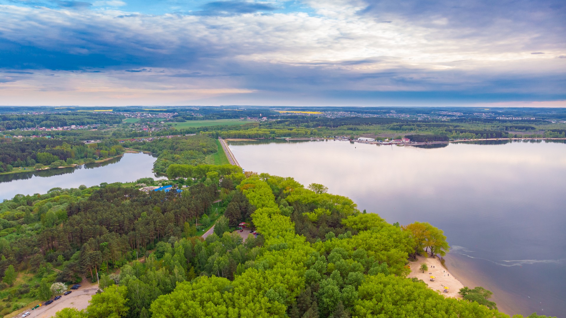 Закат над Минским морем, Беларусь.